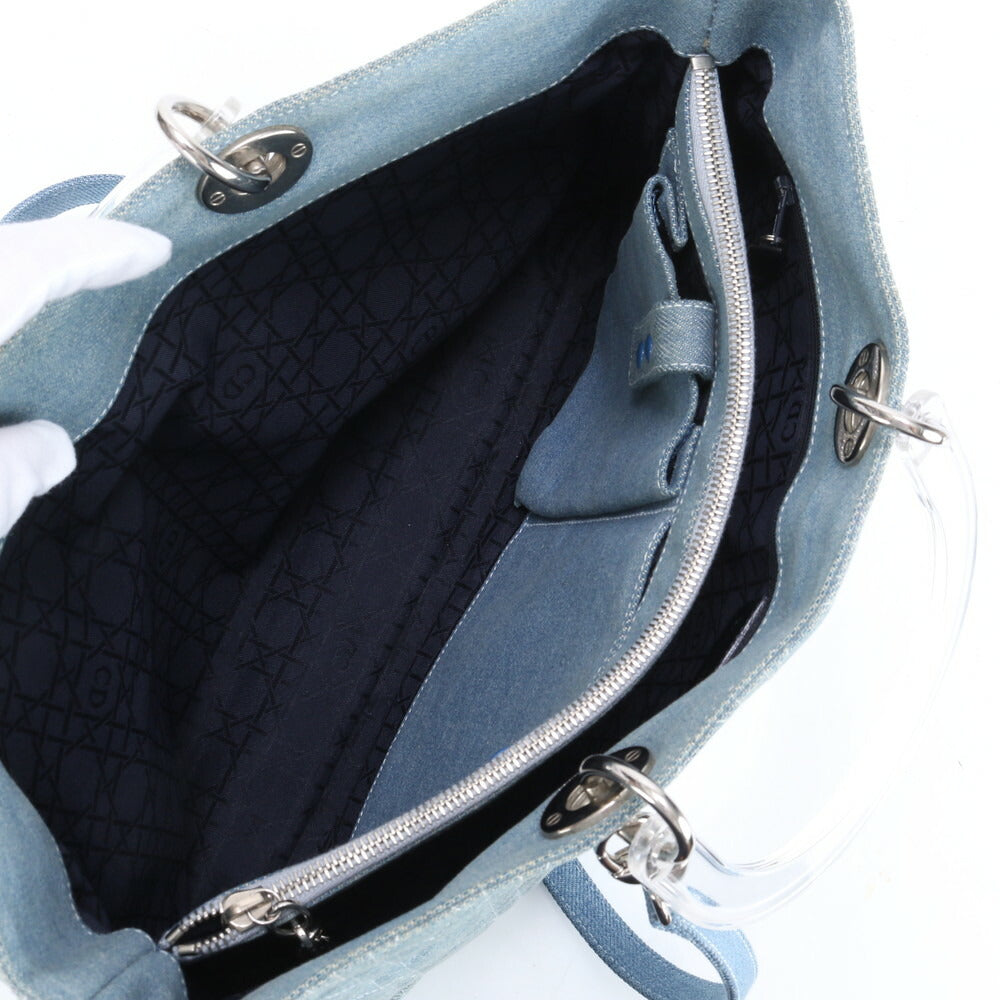 ディオール ギャランティカード カナージュ レディディオール デニム 2WAY トート バッグ 斜め掛け ショルダー レディース RRE BR3-1