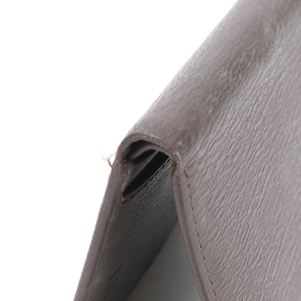 ダンヒル ギャランティカード付 レザー 二つ折り 財布 長財布 コンパクト ウォレット ブラウン ラウンドファスナー メンズ EUE BR8-2