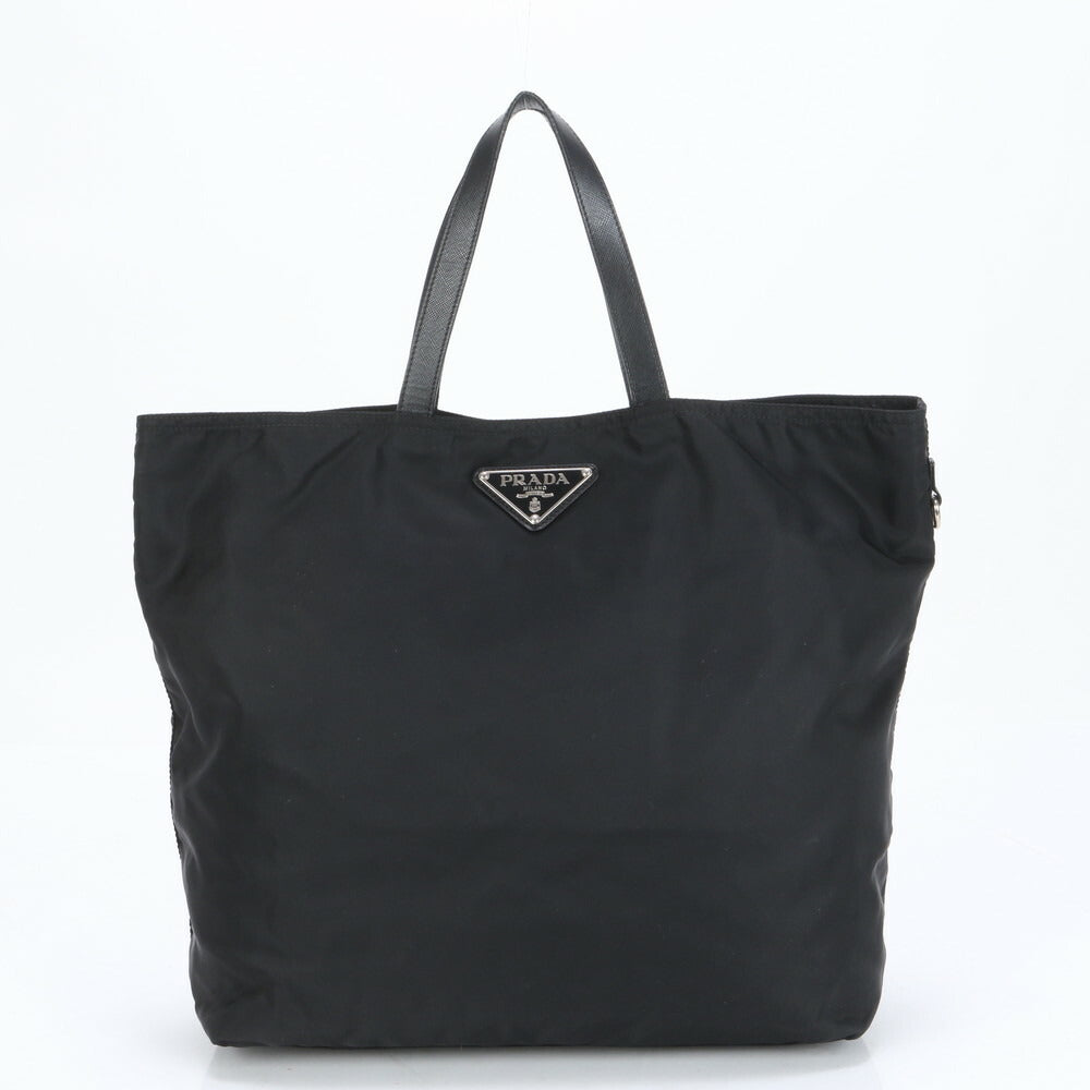 美品 プラダ テスート ナイロン 三角ロゴ バスケット ベアー レザー トート バッグ 肩掛け ショルダー ハンド A4 レディース RRE BU1-6