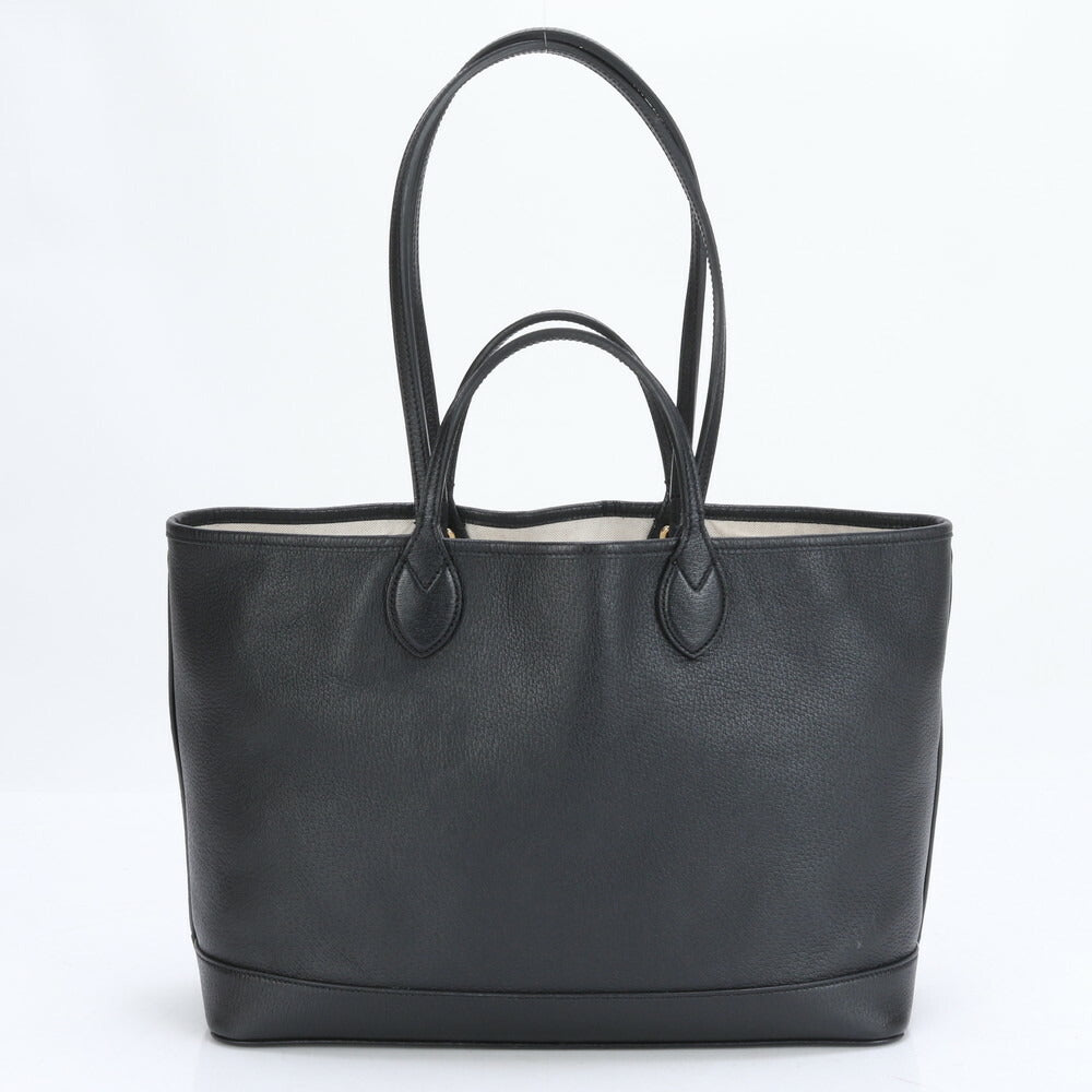 極美品 グッチ GGマーモント 739730 レザー 2WAY トート バッグ 肩掛け ショルダー ハンド ブラック 黒 A4 レディース RRM BV8-7