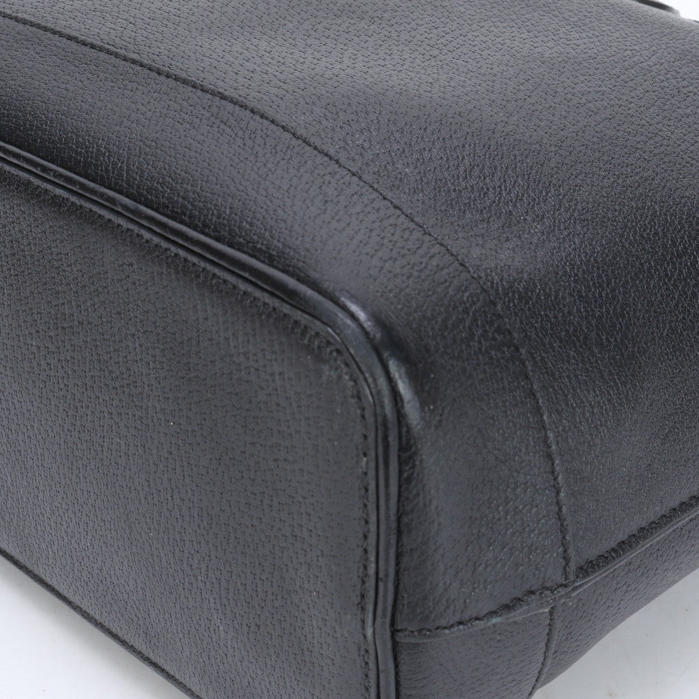 極美品 グッチ GGマーモント 739730 レザー 2WAY トート バッグ 肩掛け ショルダー ハンド ブラック 黒 A4 レディース RRM BV8-7