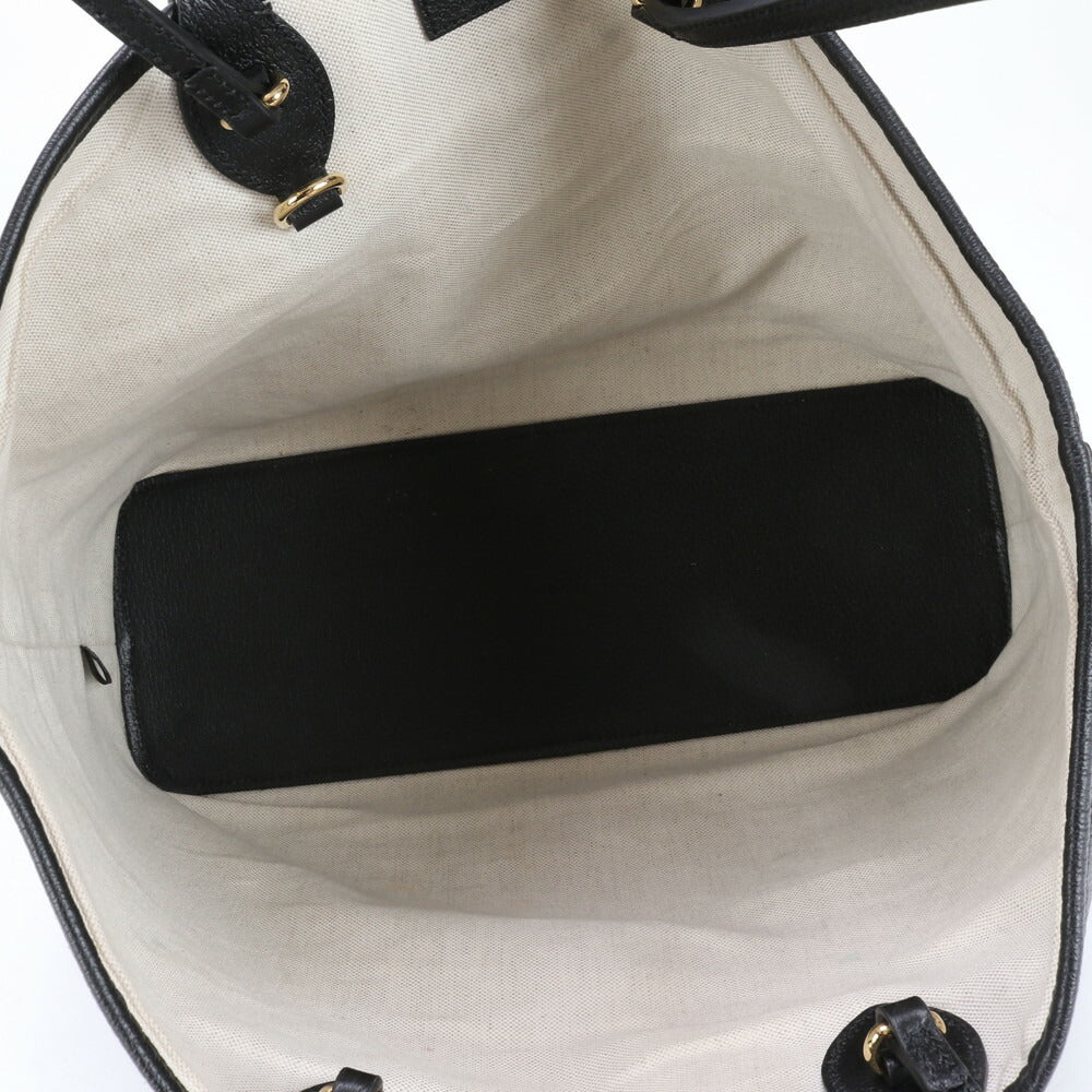 極美品 グッチ GGマーモント 739730 レザー 2WAY トート バッグ 肩掛け ショルダー ハンド ブラック 黒 A4 レディース RRM BV8-7