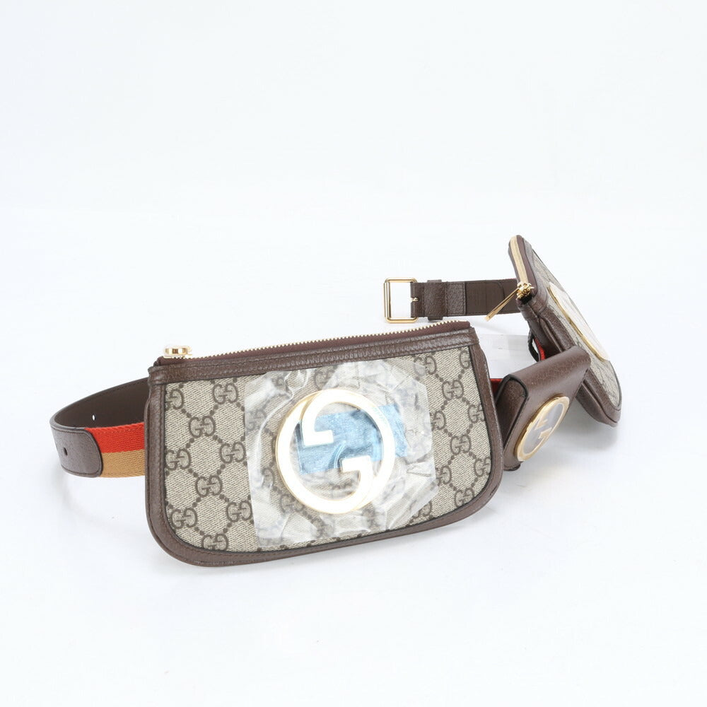 未使用 グッチ GGスプリーム ブロンディ ミニ ベルトバッグ 702614 バッグ レザー ウエスト ポーチ メンズ レディース RRM BV8-10