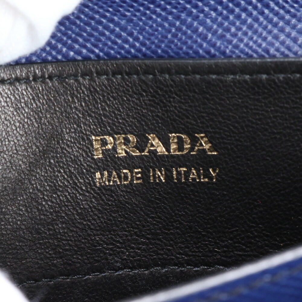 極美品 プラダ サフィアーノ ブルー レザー トート バッグ 肩掛け ショルダー ハンド A4 レディース RRM BV7-1