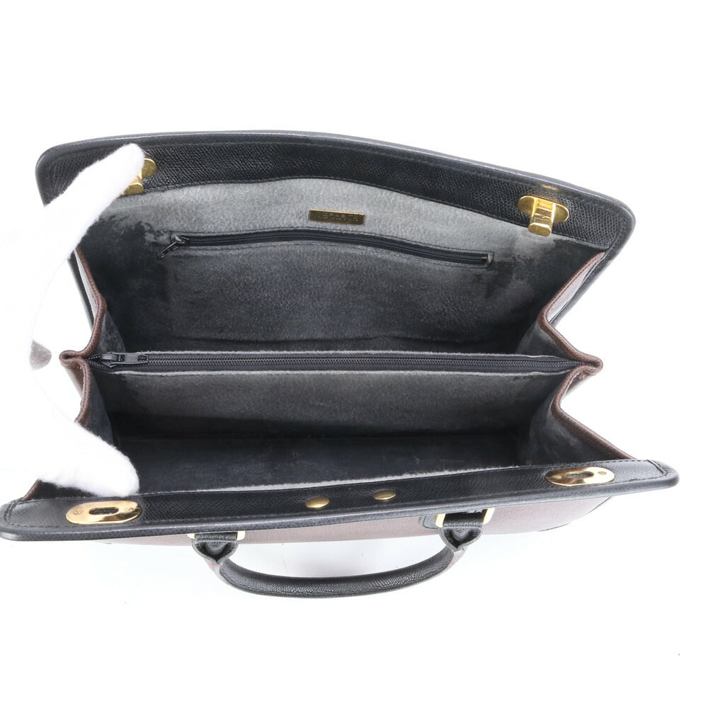 モラビト ターンロック レザー ハンドバッグ トート ブラック 黒 ブラウン 茶色 トップハンドル ゴールド 金具 レディース EEE BW6-3