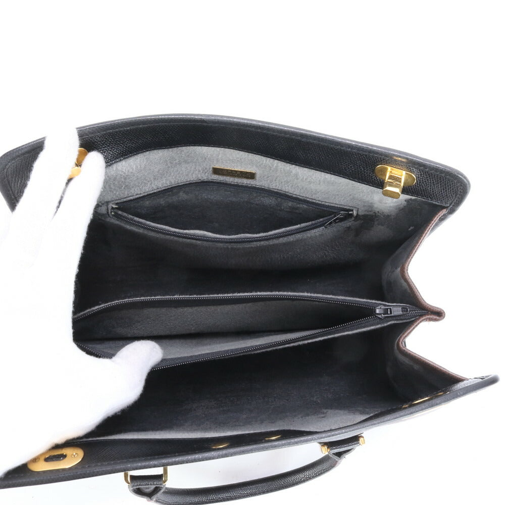 モラビト ターンロック レザー ハンドバッグ トート ブラック 黒 ブラウン 茶色 トップハンドル ゴールド 金具 レディース EEE BW6-3