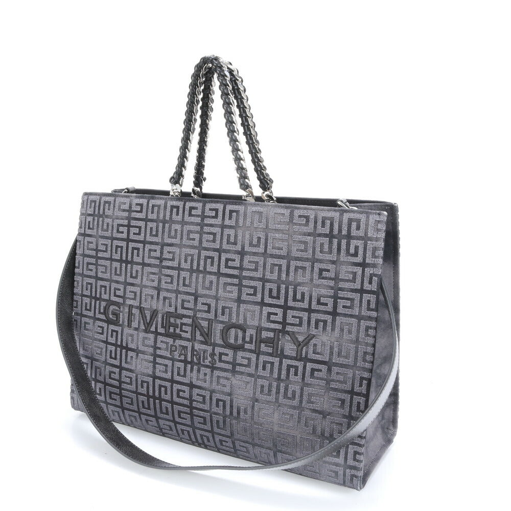 新品同様 ジバンシー G トート ミディアム レザー 2WAY ショルダー バッグ チェーン 肩掛け ハンド A4 レディース EEE BW10-1