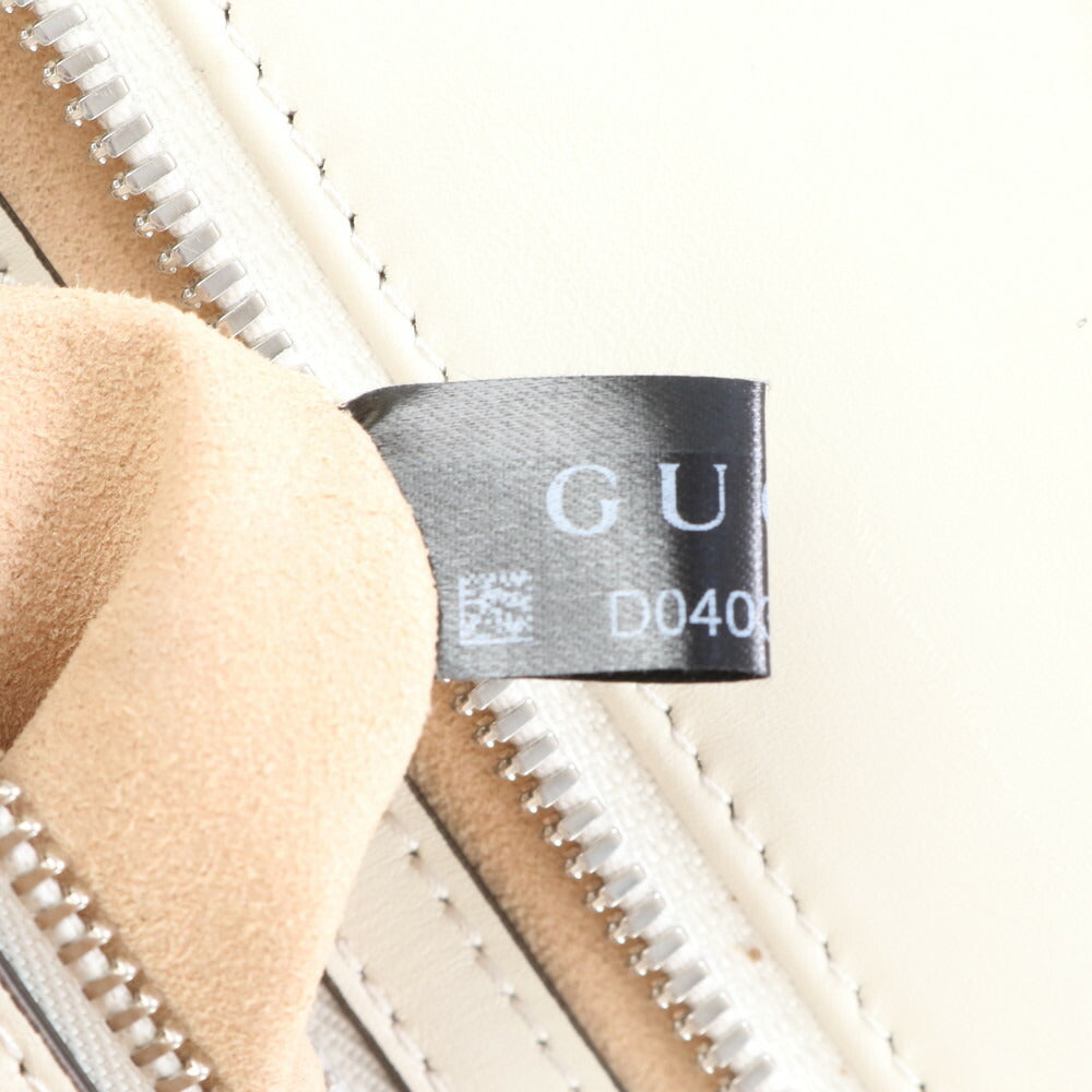 新品同様 グッチ GG シルバー チェーン ショルダー レザー 2WAY トート バッグ 斜め掛け ハンド 745918 レディース EEE BW9-5