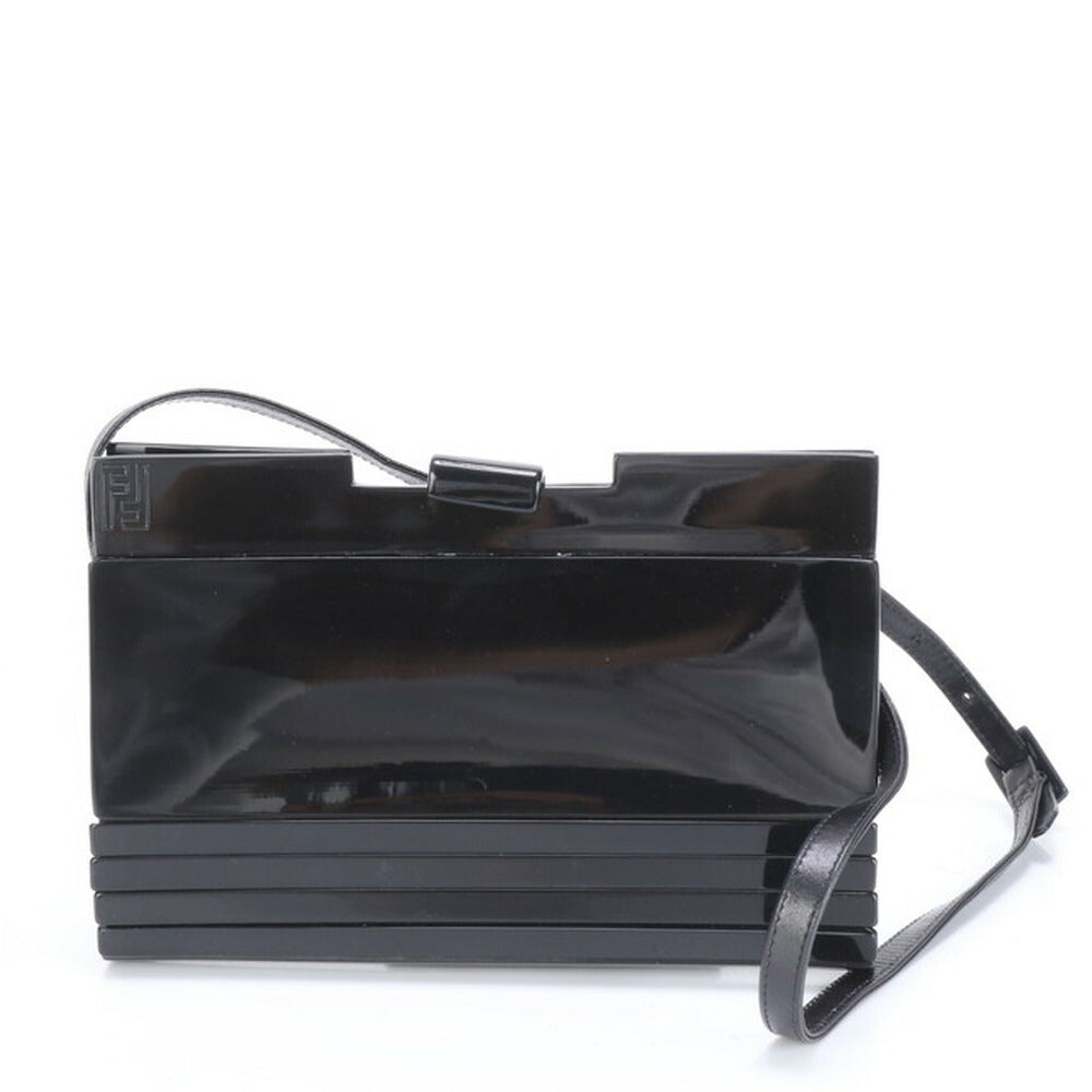 ヴィンテージ フェンディ FF ロゴ レザー ショルダーバッグ 肩掛け トート ハンド ブラック 黒 レディース ECE CN7-4