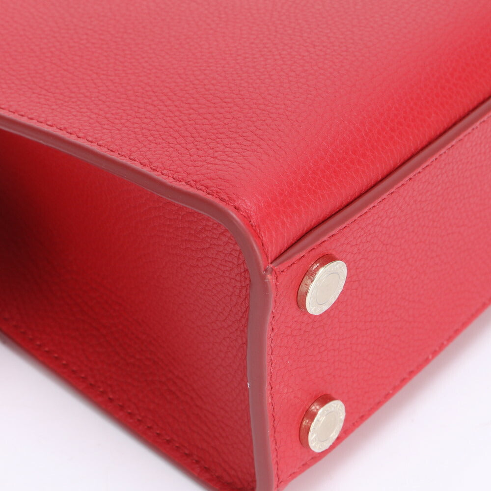 未使用 ブルガリ RFID付 ロゴ レザー 2WAY ショルダーバッグ 斜め掛け クロスボディ ハンド トート レディース EEE BX7-2