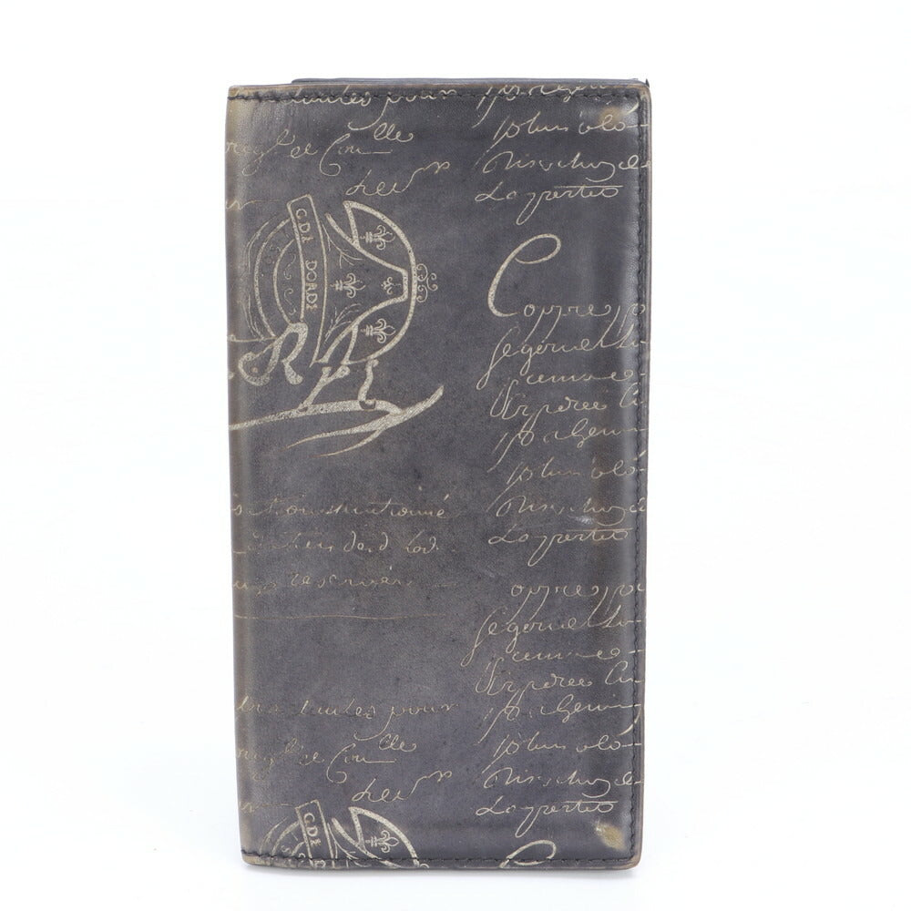 ベルルッティ セコイア カリグラフィ スクリット レザー 長財布 二つ折り ロング ウォレット 札入れ ブラック メンズ EEE BX12-6