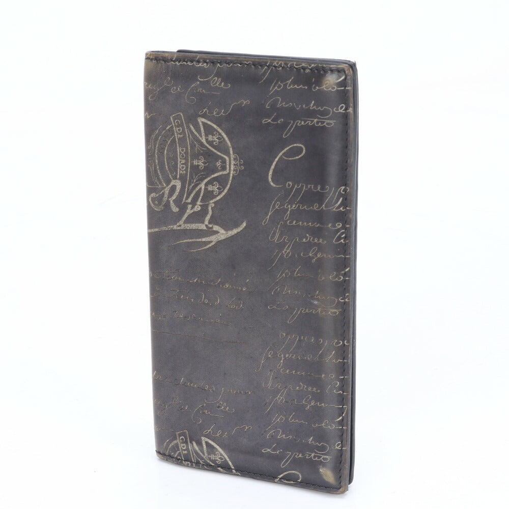 ベルルッティ セコイア カリグラフィ スクリット レザー 長財布 二つ折り ロング ウォレット 札入れ ブラック メンズ EEE BX12-6