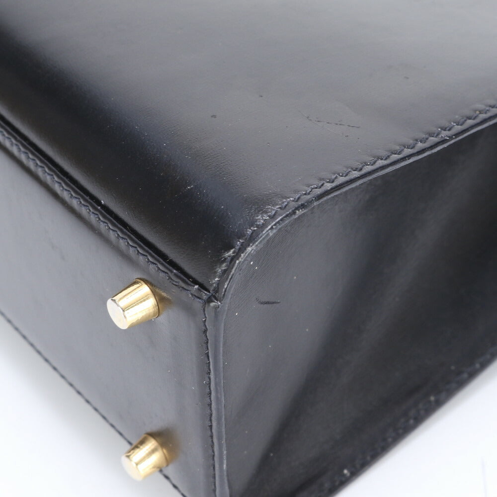 プラダ レザー 2WAY ショルダーバッグ 斜め掛け ハンド トート 本革 ブラック 黒 ゴールド金具 レディース RRM BY9-2