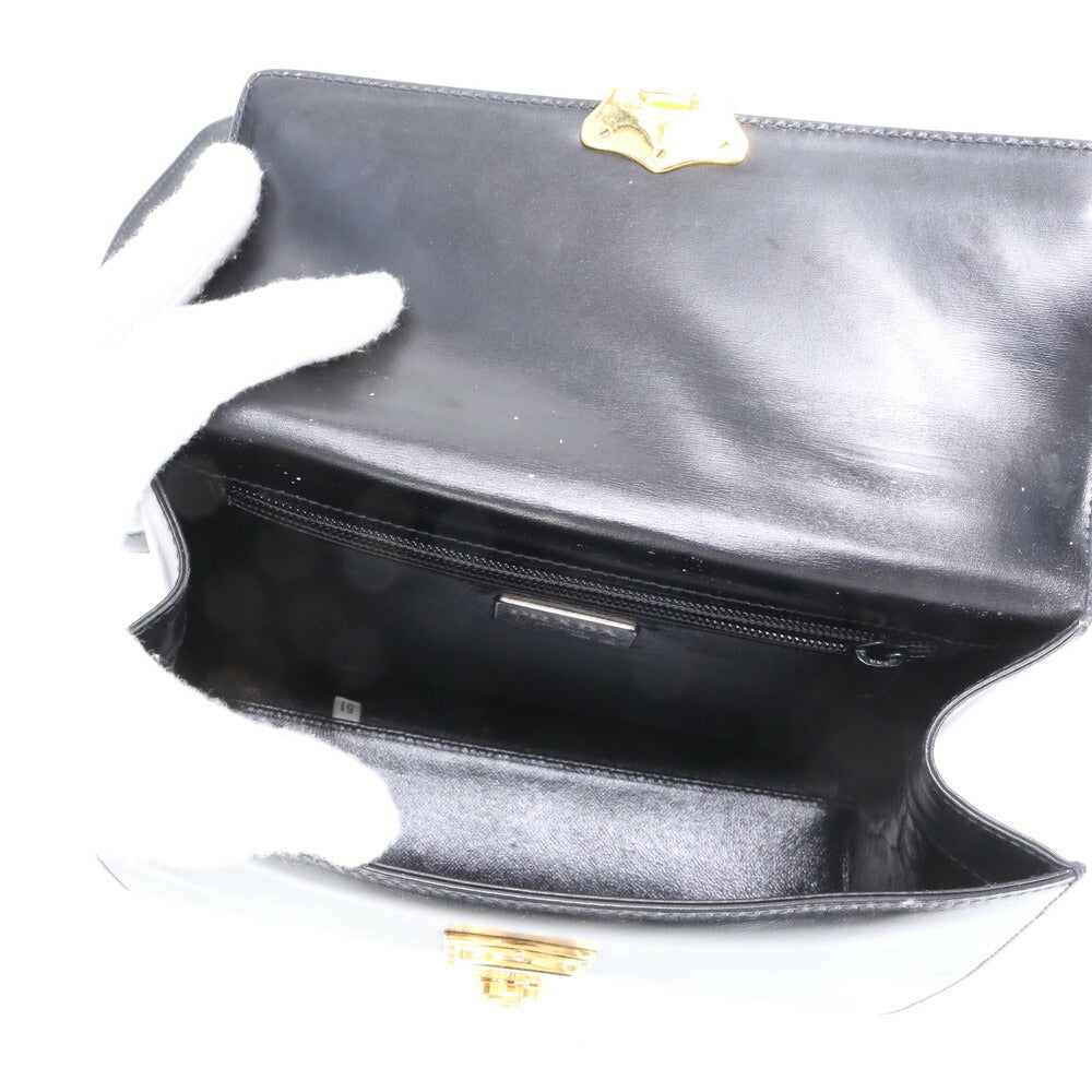 プラダ レザー 2WAY ショルダーバッグ 斜め掛け ハンド トート 本革 ブラック 黒 ゴールド金具 レディース RRM BY9-2