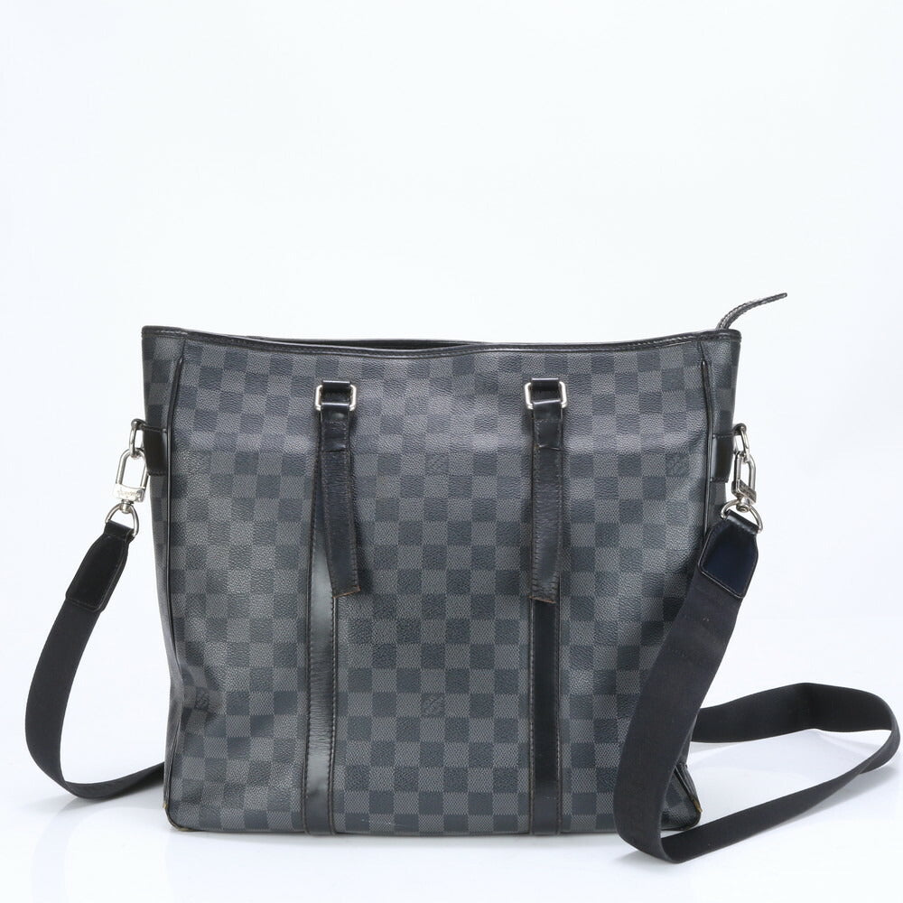 ルイヴィトン ダミエ グラフィット タダオ PM NM N41467 レザー ショルダーバッグ 斜め掛け メッセンジャー A4 メンズ EUE BY20-2