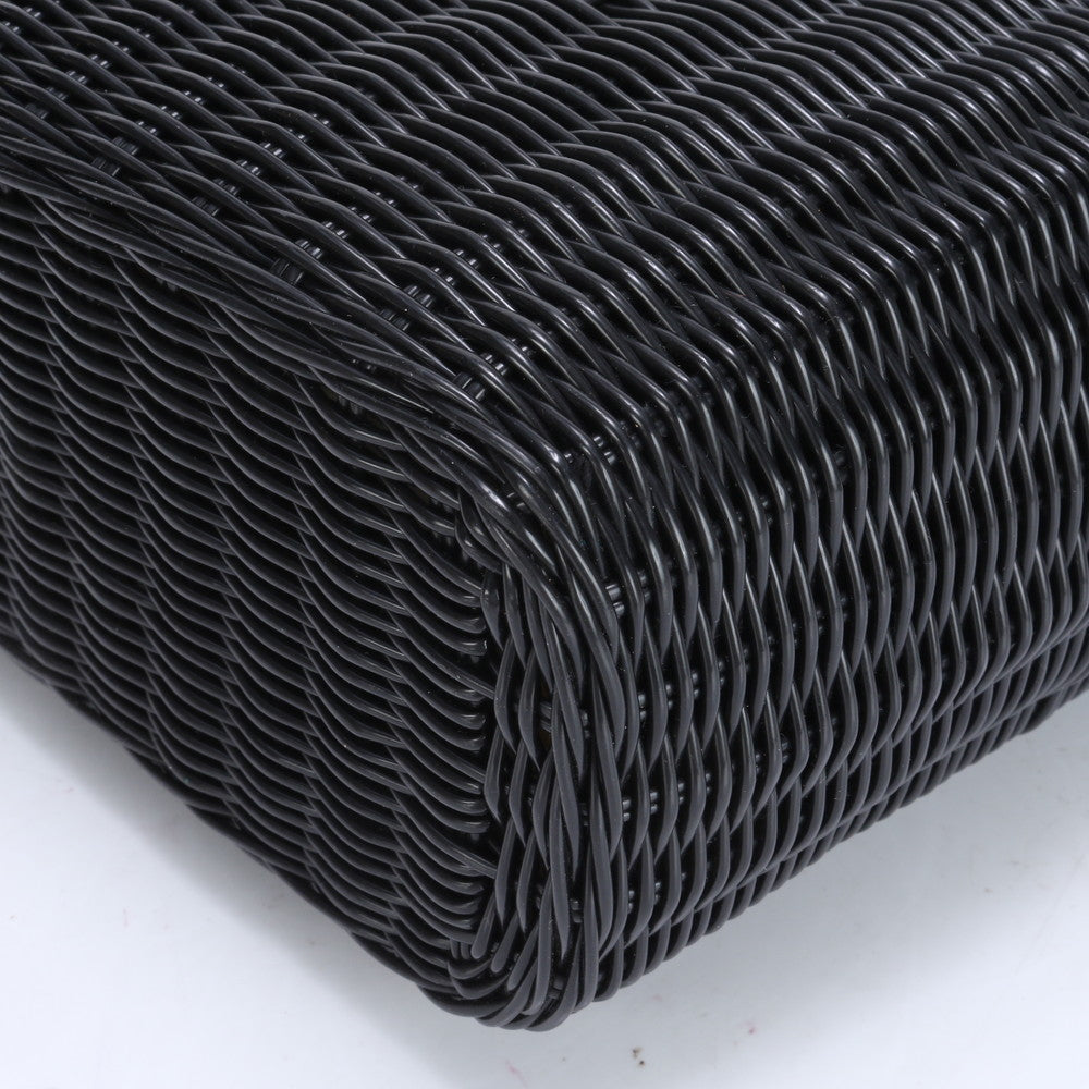 美品 アナスイ かご バッグ リボン バスケット トート 肩掛け ショルダー ハンド ブラック レディース EUE CA9-4