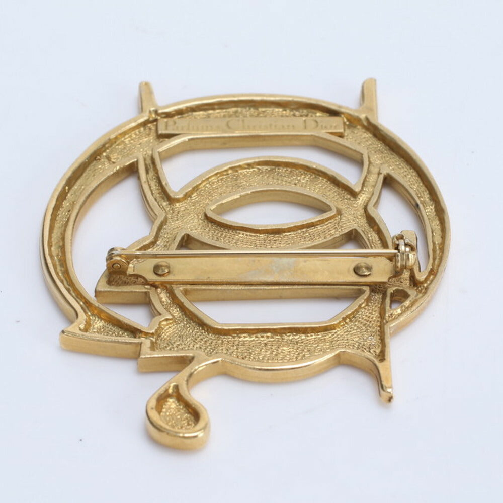 美品 クリスチャンディオール ロゴ ピンブローチ ピンバッチ ゴールド アクセサリー コサージュ レディース RRE CG23-1