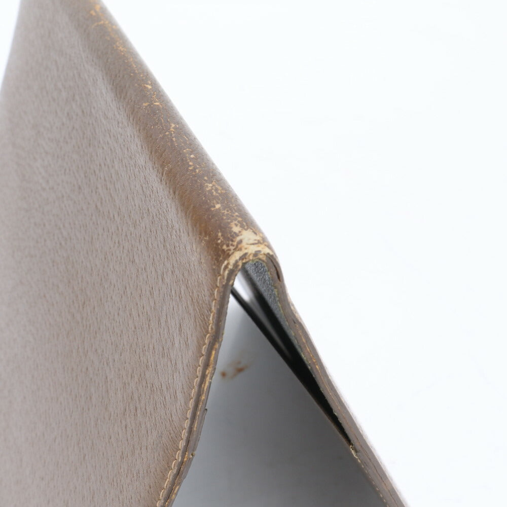 美品 ヴィンテージ オールド グッチ レザー 手帳カバー ブラウン 茶色 ノート 日記 ケース ステーショナリー 本革 ブランド MMM CB10-3