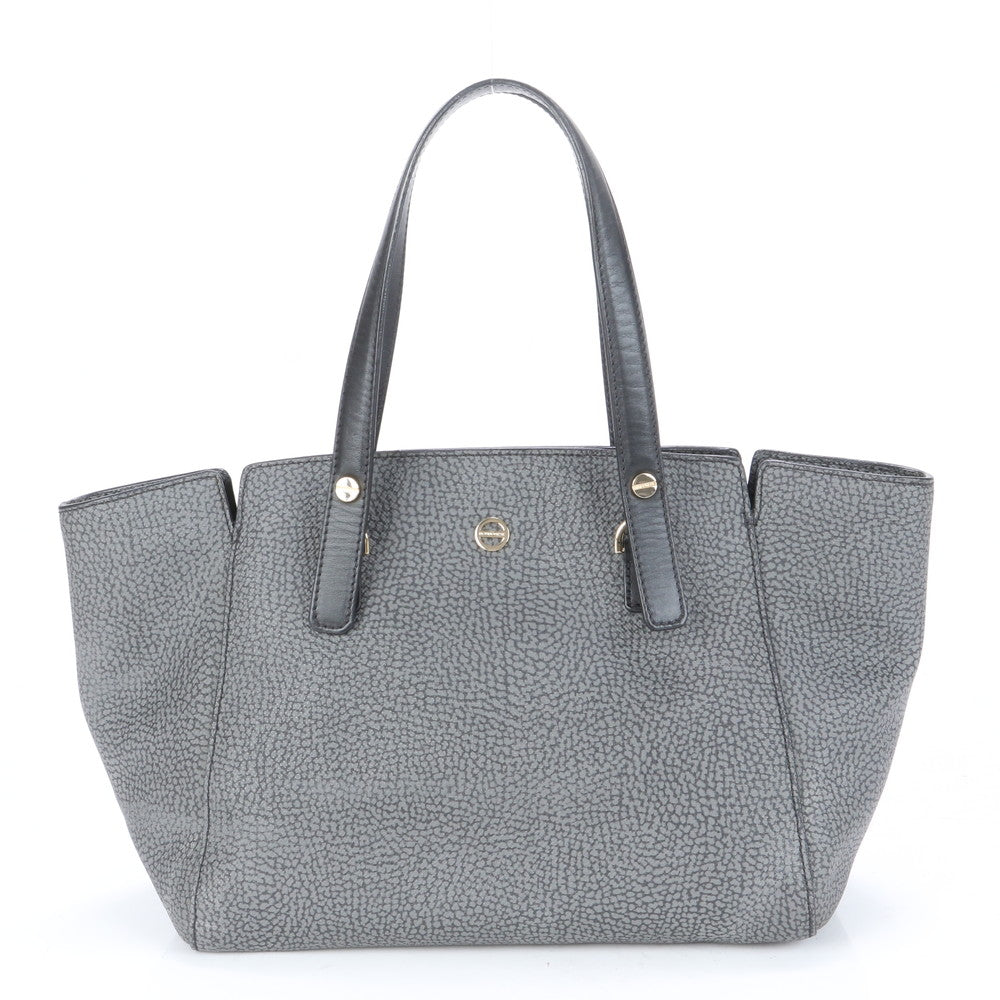 美品 ボルボネーゼ うずら柄 レザー ミニ トート バッグ ハンド ショルダー 本革 グレー ブランド レディース MMM CC20-2