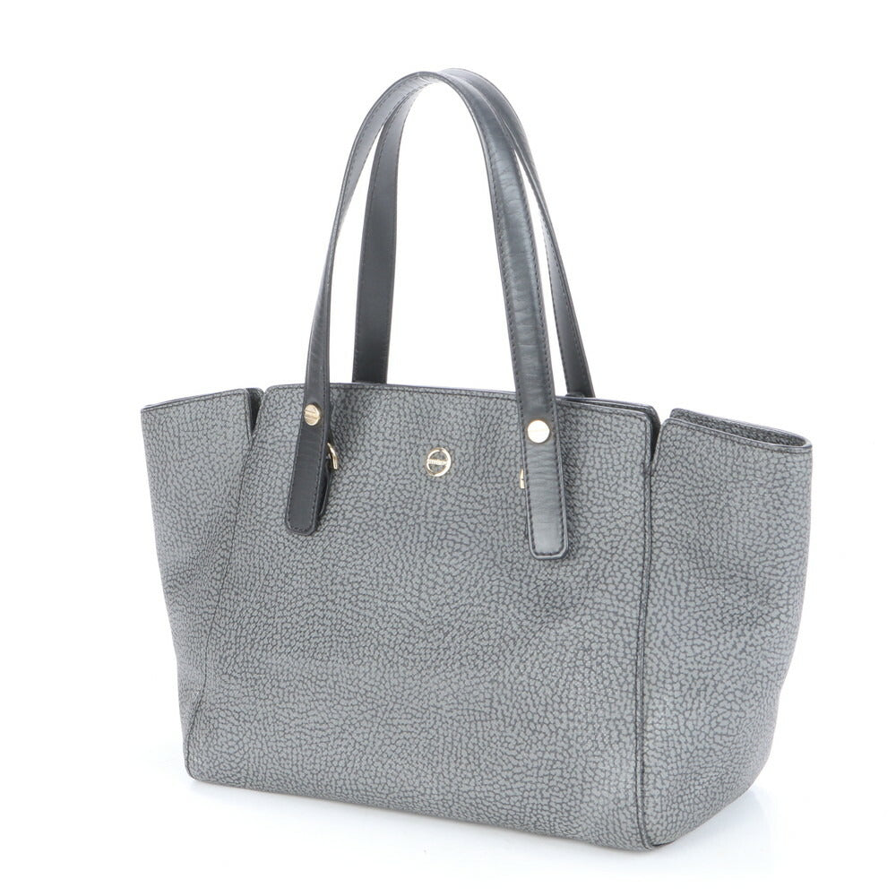 美品 ボルボネーゼ うずら柄 レザー ミニ トート バッグ ハンド ショルダー 本革 グレー ブランド レディース MMM CC20-2