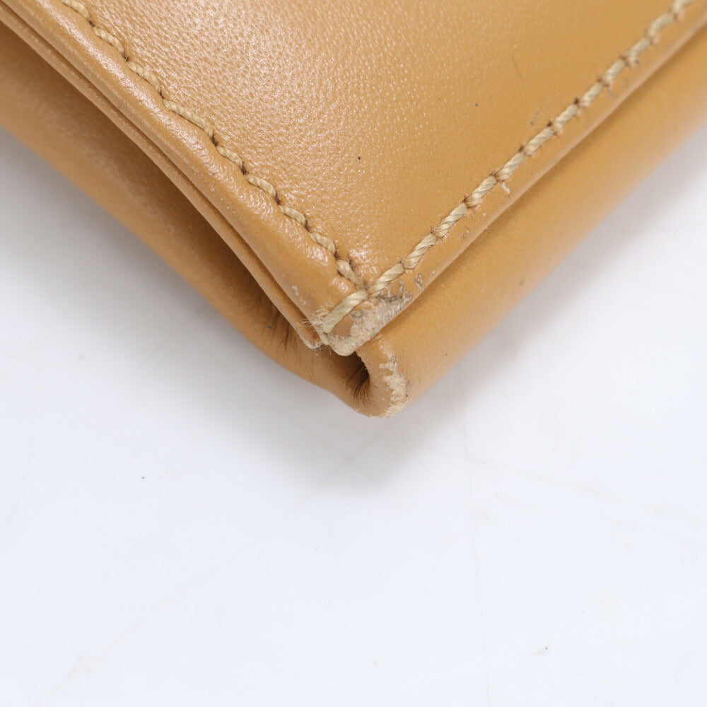 美品 GIANFRANCO LOTTI ジャンフランコロッティ ベージュ レザー クラッチ バッグ ハンド ポーチ 本革 レディース MMM CC18-1