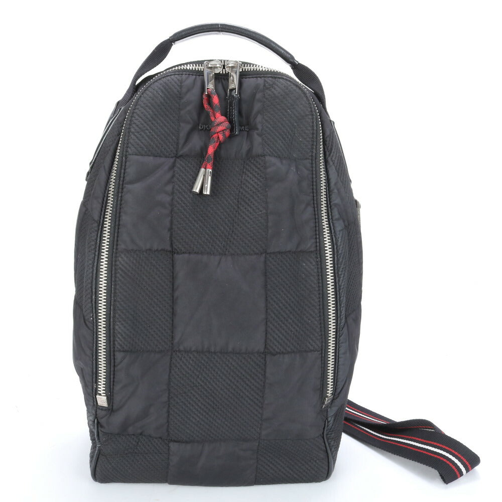 極美品 ディオール オム レザー ナイロン ボディバッグ 斜め掛け ボディ ウエストポーチ ショルダー ブラック メンズ RRM CC23-8