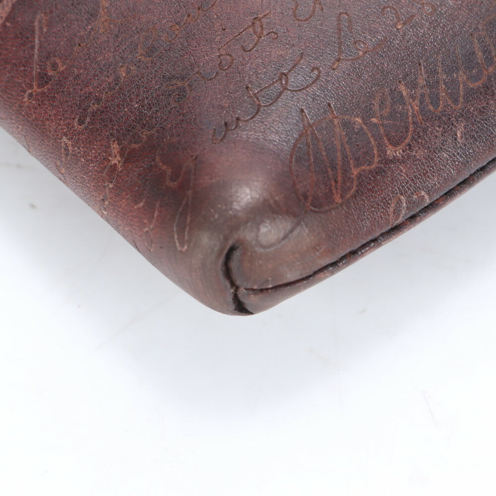 美品 ベルルッティ カリグラフィ ニノ GM レザー セカンドバッグ クラッチ ポーチ 通勤 ビジネス ハンド トート メンズ ECE CE1-10