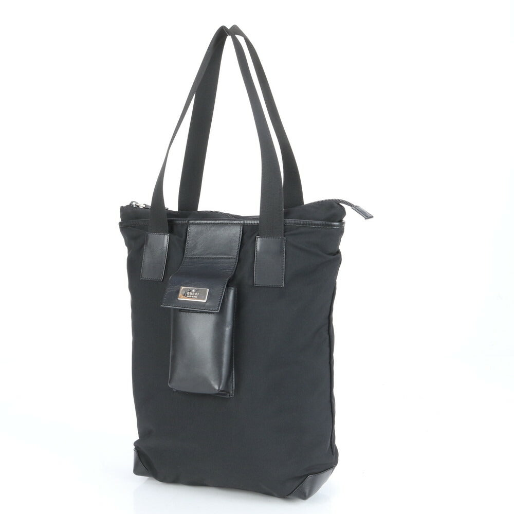 極美品 グッチ 019 0373 レザー ナイロン トート バッグ ショルダー ビジネス 通勤 書類鞄 ブラック 黒 A4 メンズ MCM CE10-4
