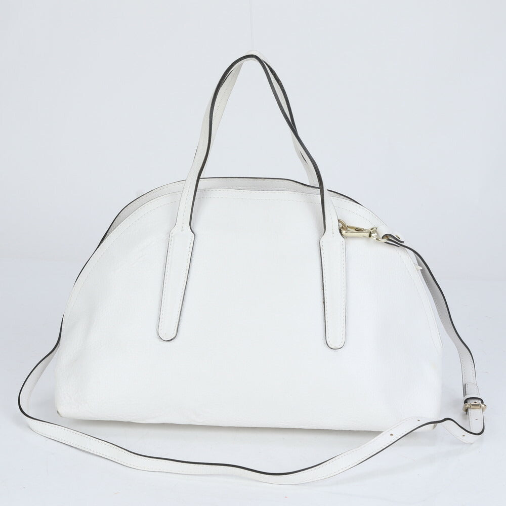 美品 ジャンニ キアリーニ レザー 2WAY ショルダーバッグ 斜め掛け ハンド トート ホワイト ブランド レディース MCM CE10-3