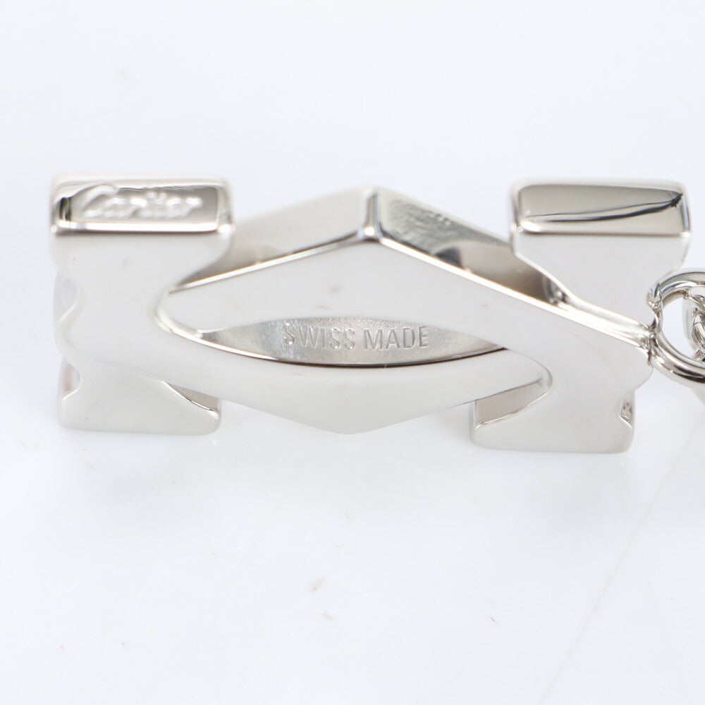 極美品 カルティエ 2C ロゴ モチーフ キーホルダー チャーム シルバー メンズ レディース RRM CE22-2