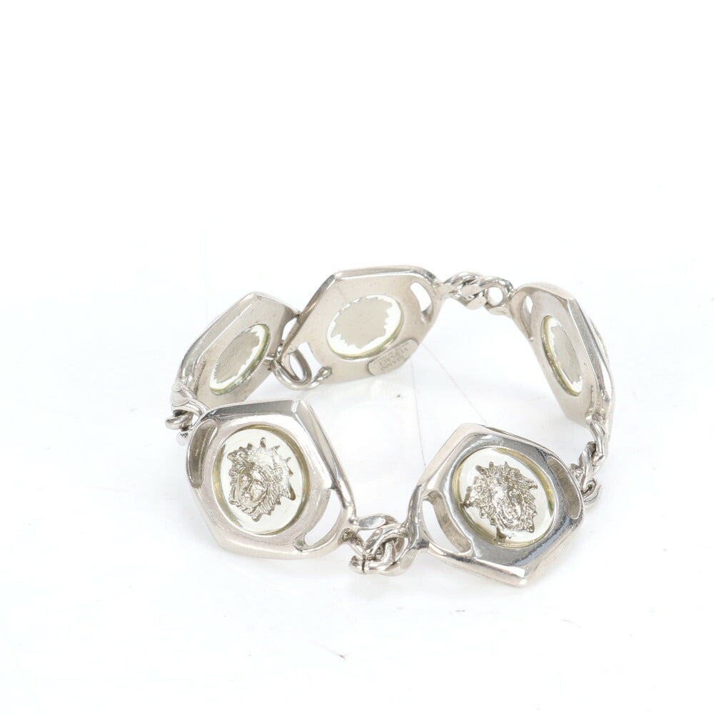 美品 ジャンニ ヴェルサーチ メデューサ ブレスレット バングル アンクレット シルバー アクセサリー レディース RRE CE28-10