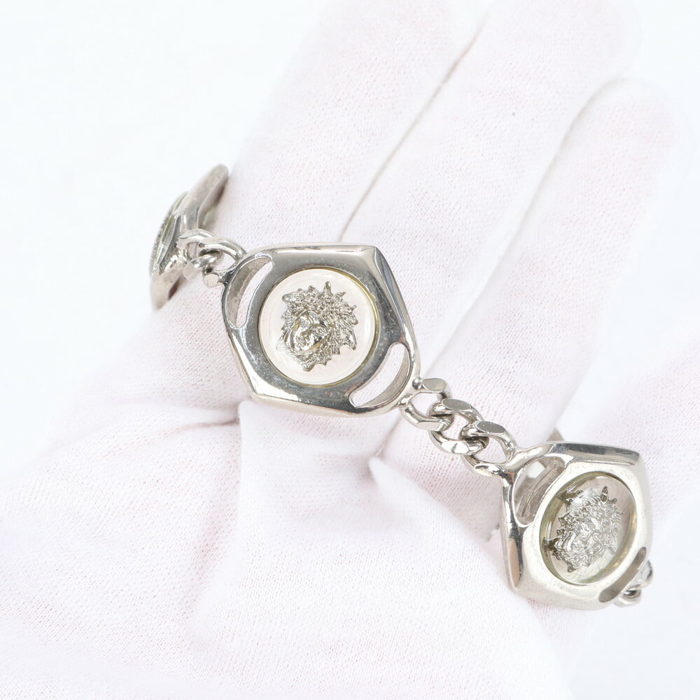 美品 ジャンニ ヴェルサーチ メデューサ ブレスレット バングル アンクレット シルバー アクセサリー レディース RRE CE28-10