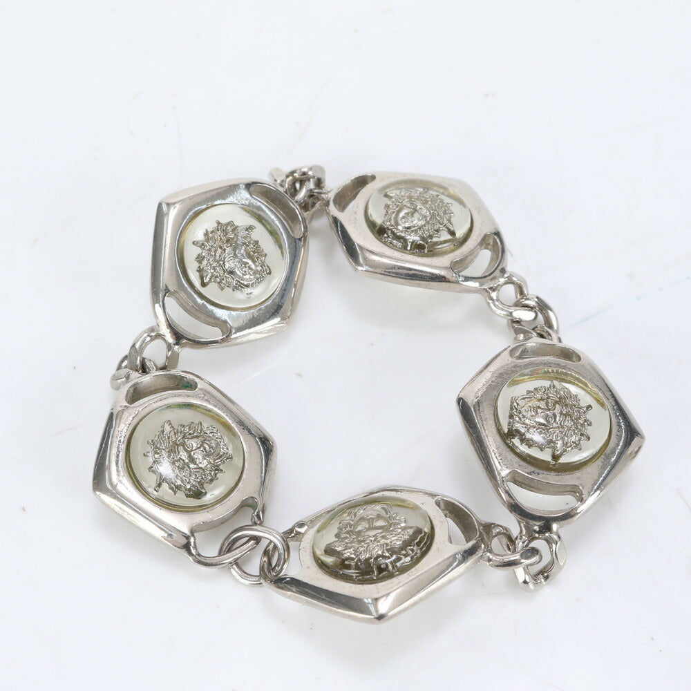 美品 ジャンニ ヴェルサーチ メデューサ ブレスレット バングル アンクレット シルバー アクセサリー レディース RRE CE28-10