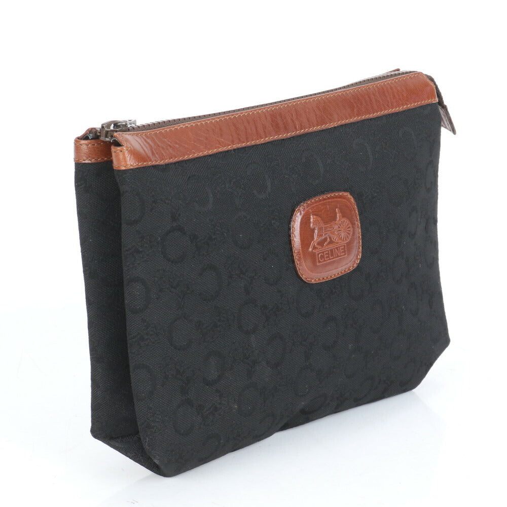 セリーヌ Cマカダム 馬車ロゴ レザー セカンドバッグ クラッチ ポーチ 通勤 ビジネス ブラック 黒 メンズ ECE CF10-4