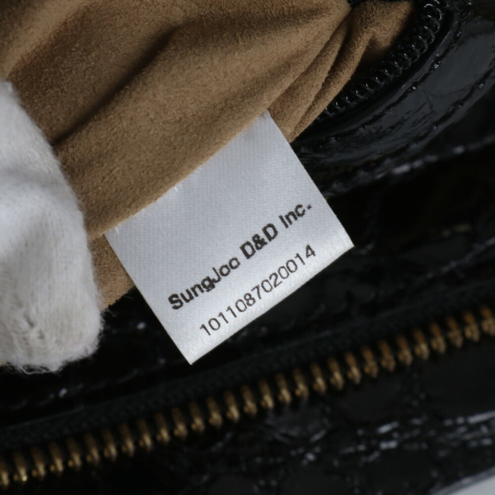 MCM エムシーエム クロコダイル パイソン エンボス パテント レザー 2WAY トート バッグ 肩掛け ショルダー ハンド レディース EUE CG7-9