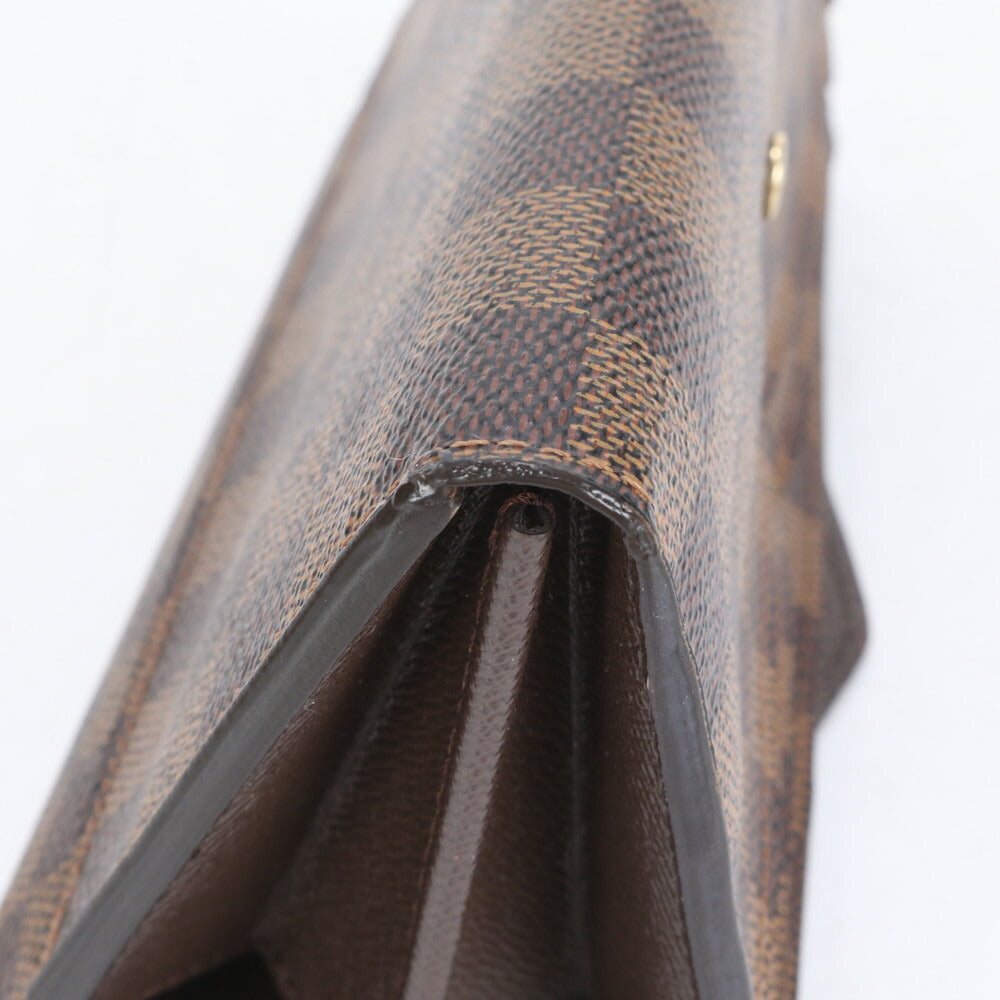 極美品 現行品 ルイヴィトン RFID ダミエ ポルトフォイユ サラ N63209 レザー 長財布 ロング ウォレット メンズ レディース ECE CG10-7