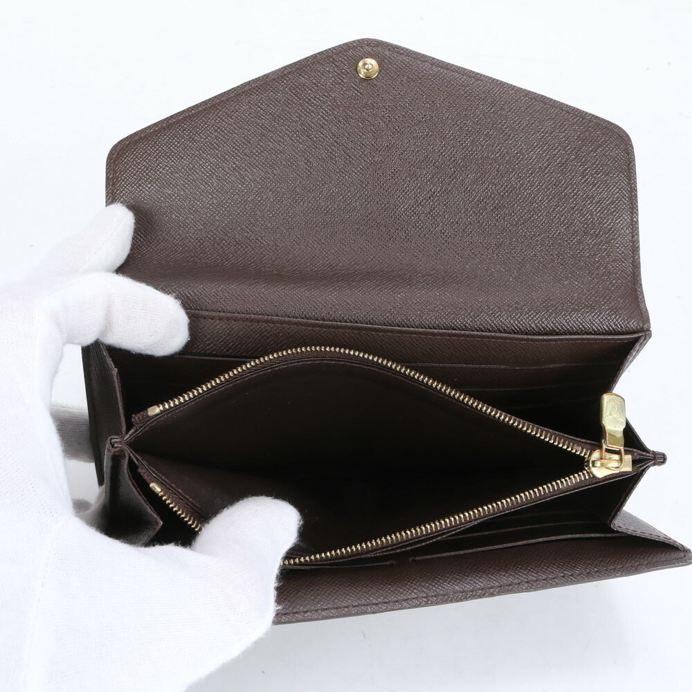 極美品 現行品 ルイヴィトン RFID ダミエ ポルトフォイユ サラ N63209 レザー 長財布 ロング ウォレット メンズ レディース ECE CG10-7