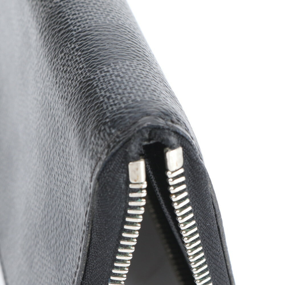 美品 ルイヴィトン ダミエ グラフィット ジッピー ウォレット ヴェルティカル N63095 レザー 長財布 メンズ MCM CG26-6