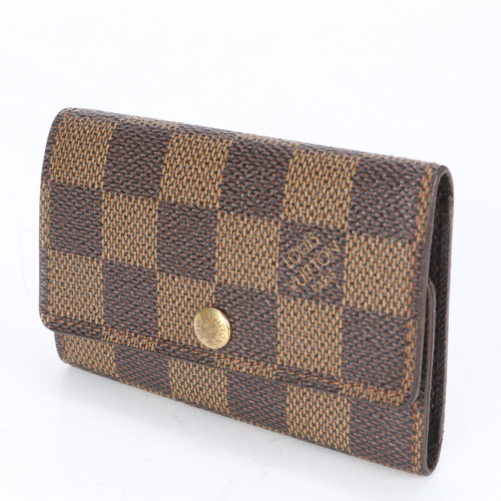 ルイヴィトン ダミエ ミュルティクレ6 レザー 6連 キーケース キーリング N62630 ブラウン カードケース メンズ レディース EBE CG16-10