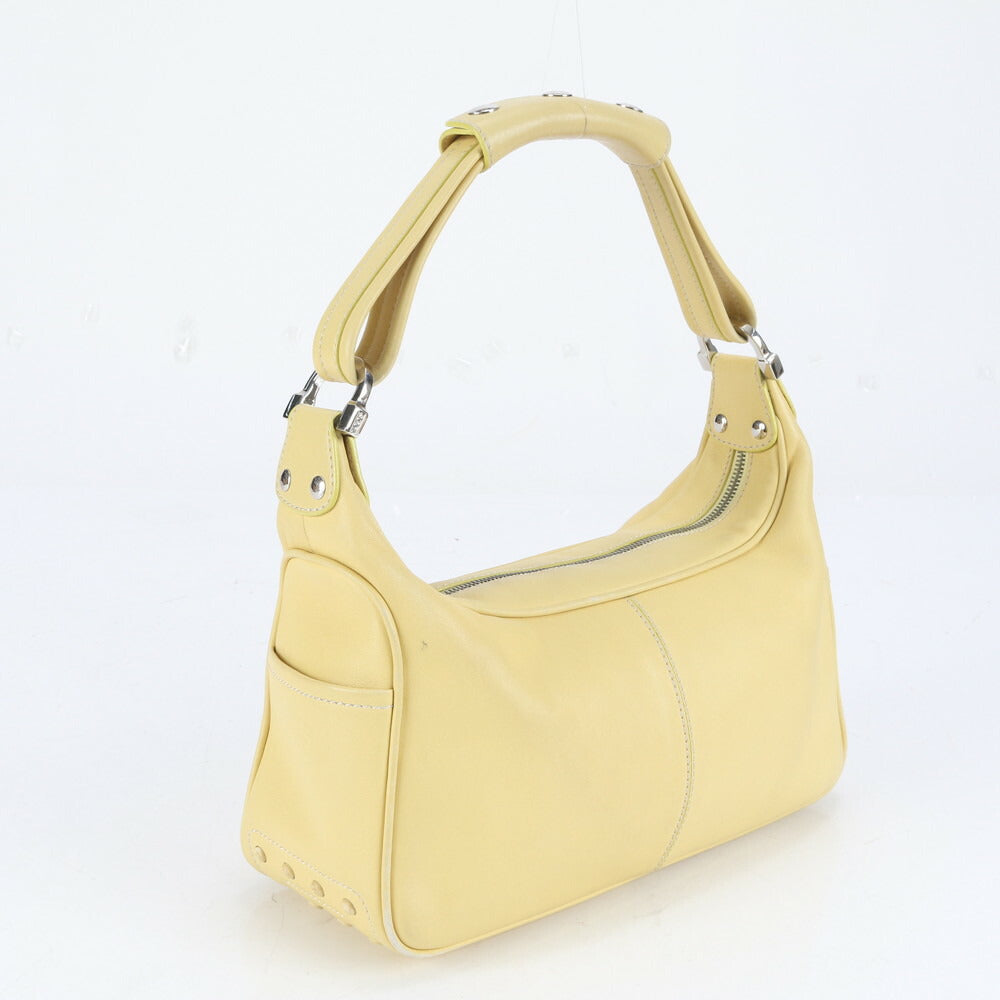 トッズ レザー ショルダーバッグ 肩掛け ワンショルダー トート ハンド シルバー 金具 レディース RRE CH18-10