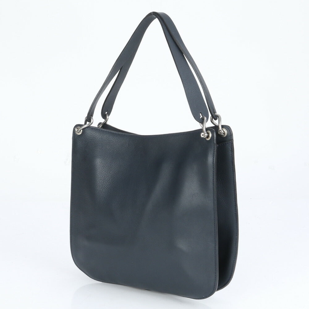 美品 CREATION LUSSET クリエーションルセ レザー トート バッグ 肩掛け ショルダー ハンド シルバー 金具 レディース RRE CI15-5