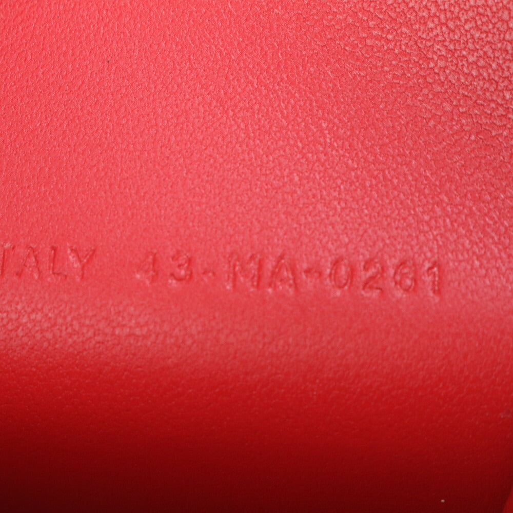 未使用 クリスチャンディオール カロ ハート カナージュ チェーン レザー ショルダーバッグ ポーチ 斜め掛け レディース ECE CI10-4