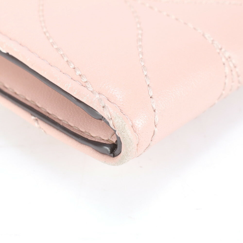 美品 ケイトスペード キルティング レザー フラグメントケース カードケース 二つ折り 財布 コンパクト ウォレット レディース RRE CJ2-5