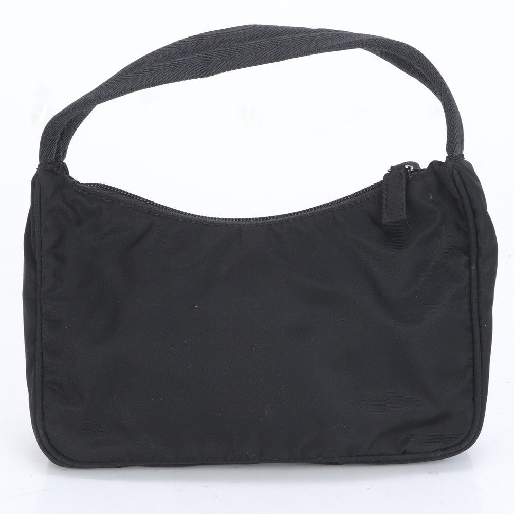 極美品 プラダ テスート ナイロン トライアングルロゴ ハンドバッグ ブラック 黒 レディース RUM CU20-3