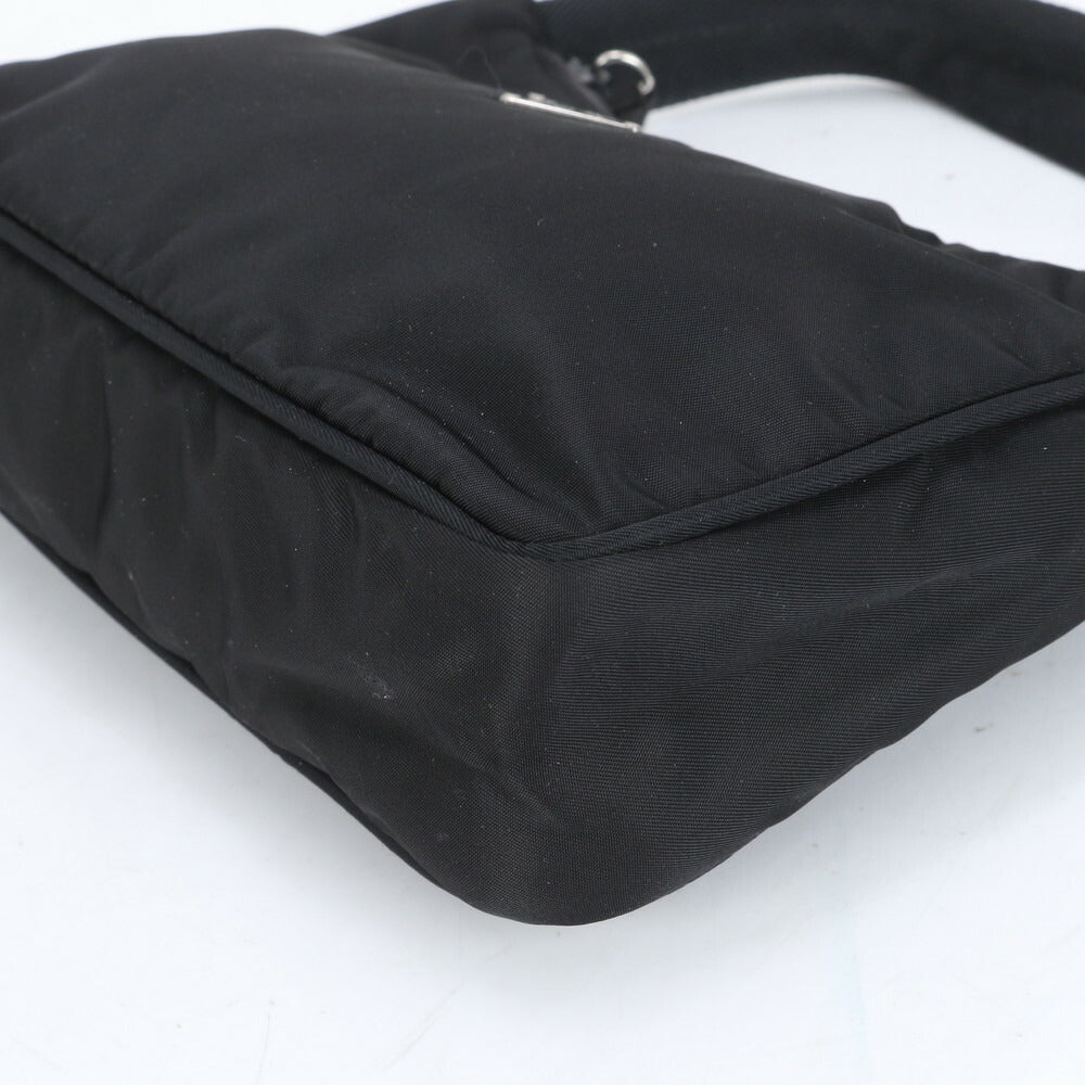 極美品 プラダ テスート ナイロン トライアングルロゴ ハンドバッグ ブラック 黒 レディース RUM CU20-3