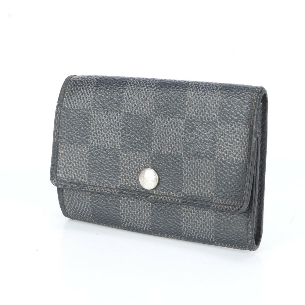 美品 ルイヴィトン ダミエ グラフィット ミュルティクレ6 レザー 6連 キーケース キーリング N62662 ブラック 鍵 メンズ RRE CJ16-3