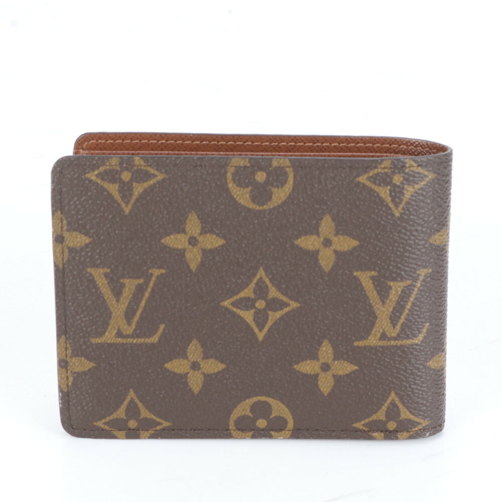 極美品 ルイヴィトン RFID付 モノグラム ポルトフォイユ ミュルティプル レザー 二つ折り 財布 コンパクト ウォレット メンズ ECE CK1-8