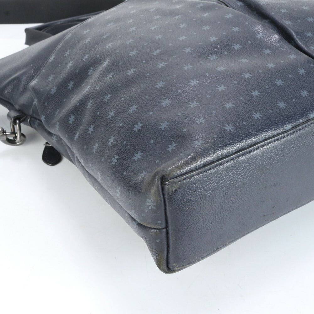 美品 コーチ チャールズ フォールドオーバー レザー 2WAY ショルダーバッグ 斜め掛け ビジネス 通勤 トート A4 メンズ EEE CJ16-9