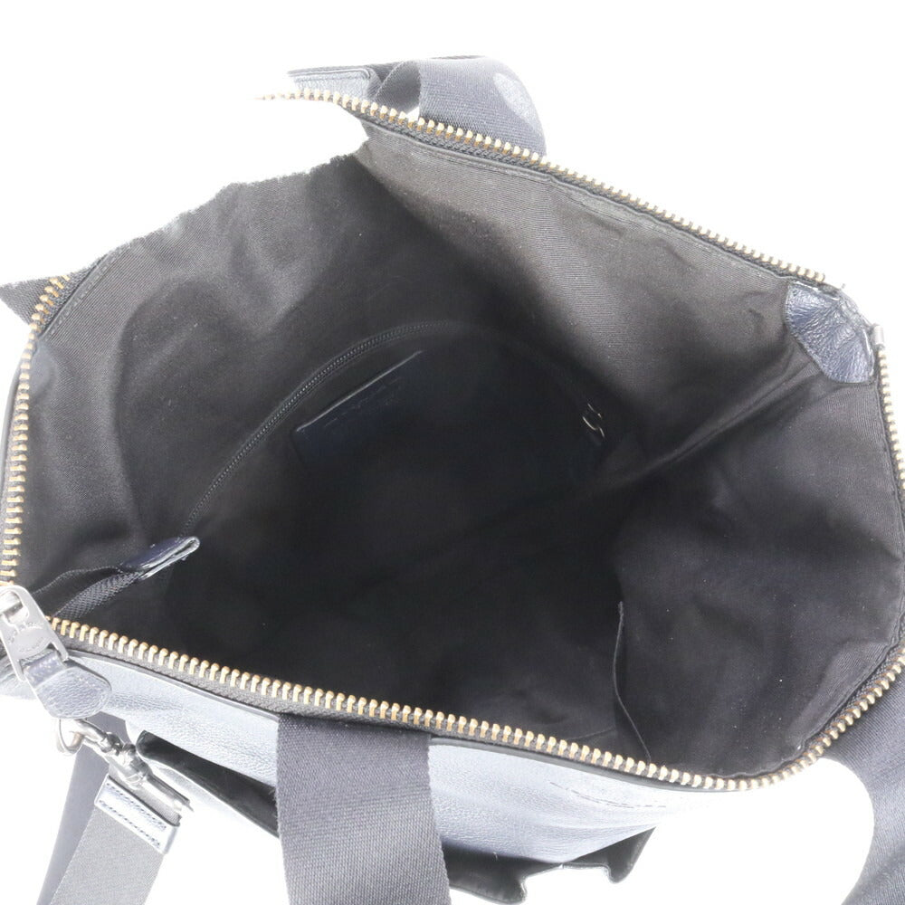 美品 コーチ チャールズ フォールドオーバー レザー 2WAY ショルダーバッグ 斜め掛け ビジネス 通勤 トート A4 メンズ EEE CJ16-9