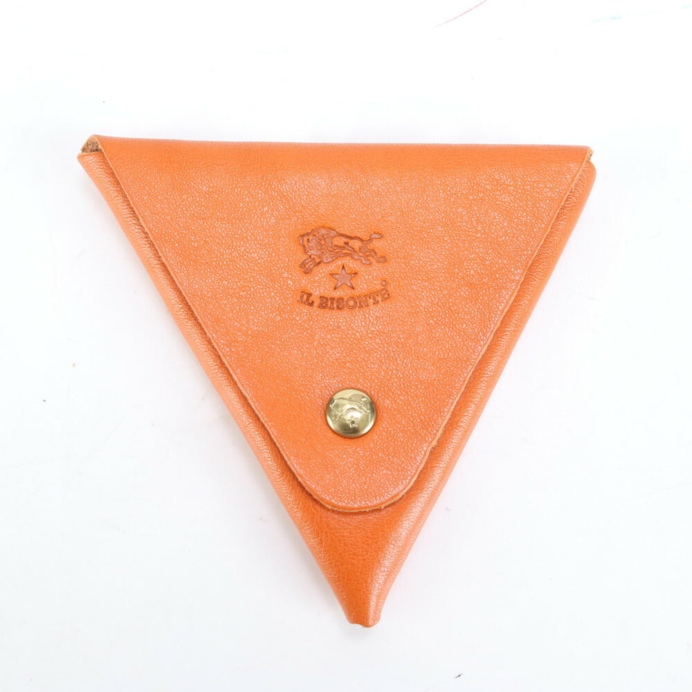 新品同様 現行品 イルビゾンテ イタリア製 レザー コインパース ケース トライアングル コンパクト ウォレット レディース RUE CK26-5